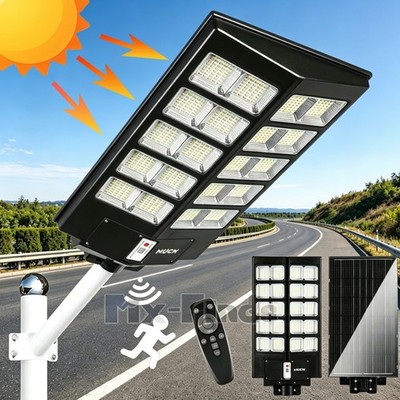 9000W High Power Solar LED Street Light, Outdoor Dusk to Dawn Commercial Lamp