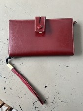 FUNTOR Women's Big Fat RFID Blocking Wallet Leather Zip Around Clutch Larg...