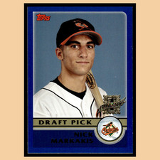 Nick Markakis #8 2003 Topps Draft Picks Bonus Baltimore Orioles Baseball Card NM