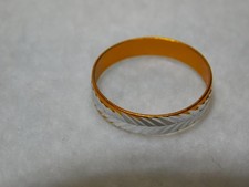 Womens Copper  Silver Tone Ring Size 6.5 in VG Cond.