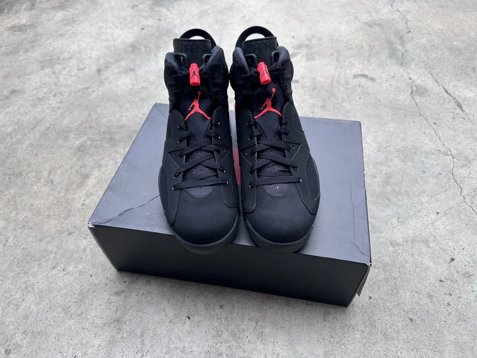 Nike Air Jordan 6 VI Hombre Baloncesto 2014 Negro/Infrarrojo 384664-023 - Talla 11 Foto 2 de 4