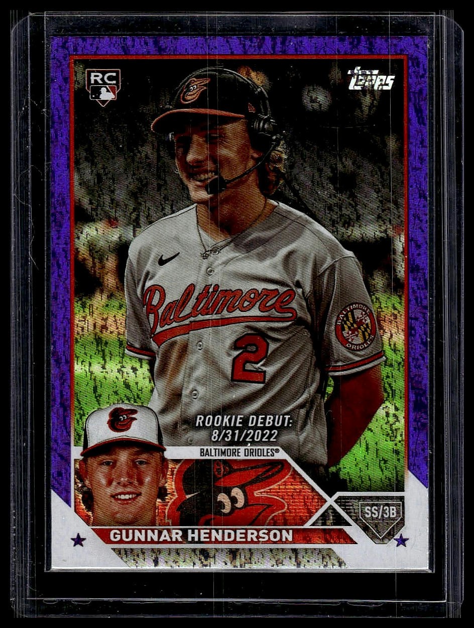 2023 Topps Update PURPLE/799 #US18 / Gunnar Henderson ROOKIE /799