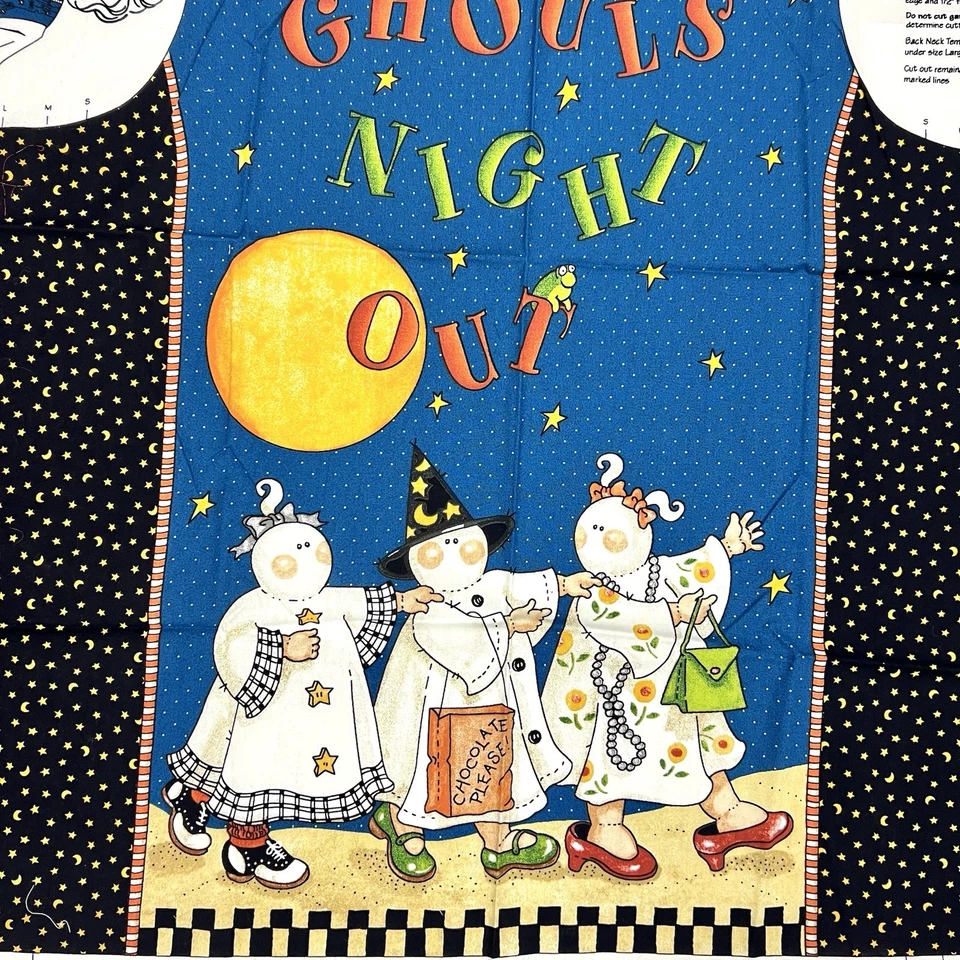 VTG Halloween Ghouls Nite Out Vest Cut & Sew Fabric Size 8-22 Size DAISY KINGDOM - Image 2 of 4
