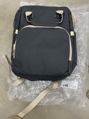  NEW BLACK Multi function DIAPER BAG NEW W/ Change Pad