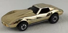 Hot Wheels Gold Chrome Corvette Stingray Vintage Die Cast Metal Vehicle 1975