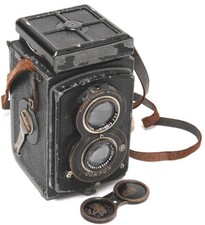 Old vintage Rolleiflex f. 120 film w. Zeiss Tessar 3.8/7.5cm NOTTESTED