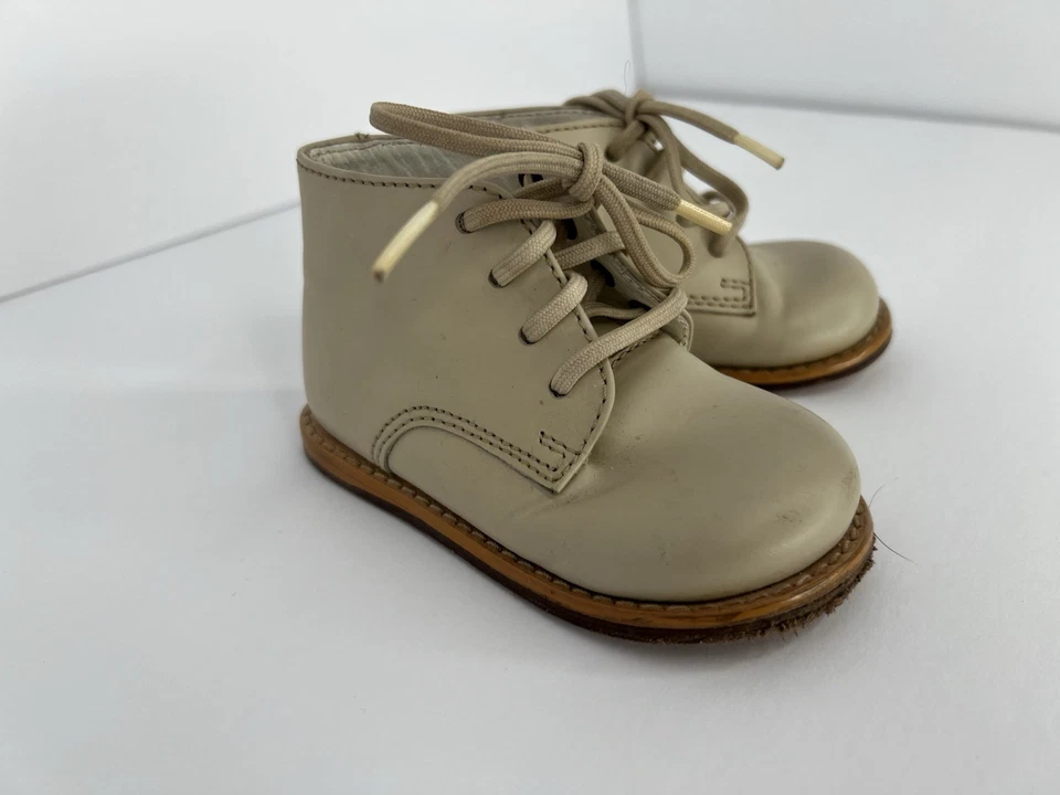 Josmo Toddler Kids Boy Girl First Walker Oxfords Beige Size 4 EU 20 - Image 2 of 4