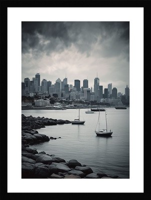 Moderner Hafen von Sydney gerahmtes Wandbild Poster Leinwanddruck Bild
