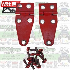 87-95 Jeep Wrangler Yj Oem Hood Hinges With Mounting Bolts Flame Red 87-95 Jeep Wrangler Yj Oem Hood Hinges With Mounting Bolts Flame Red