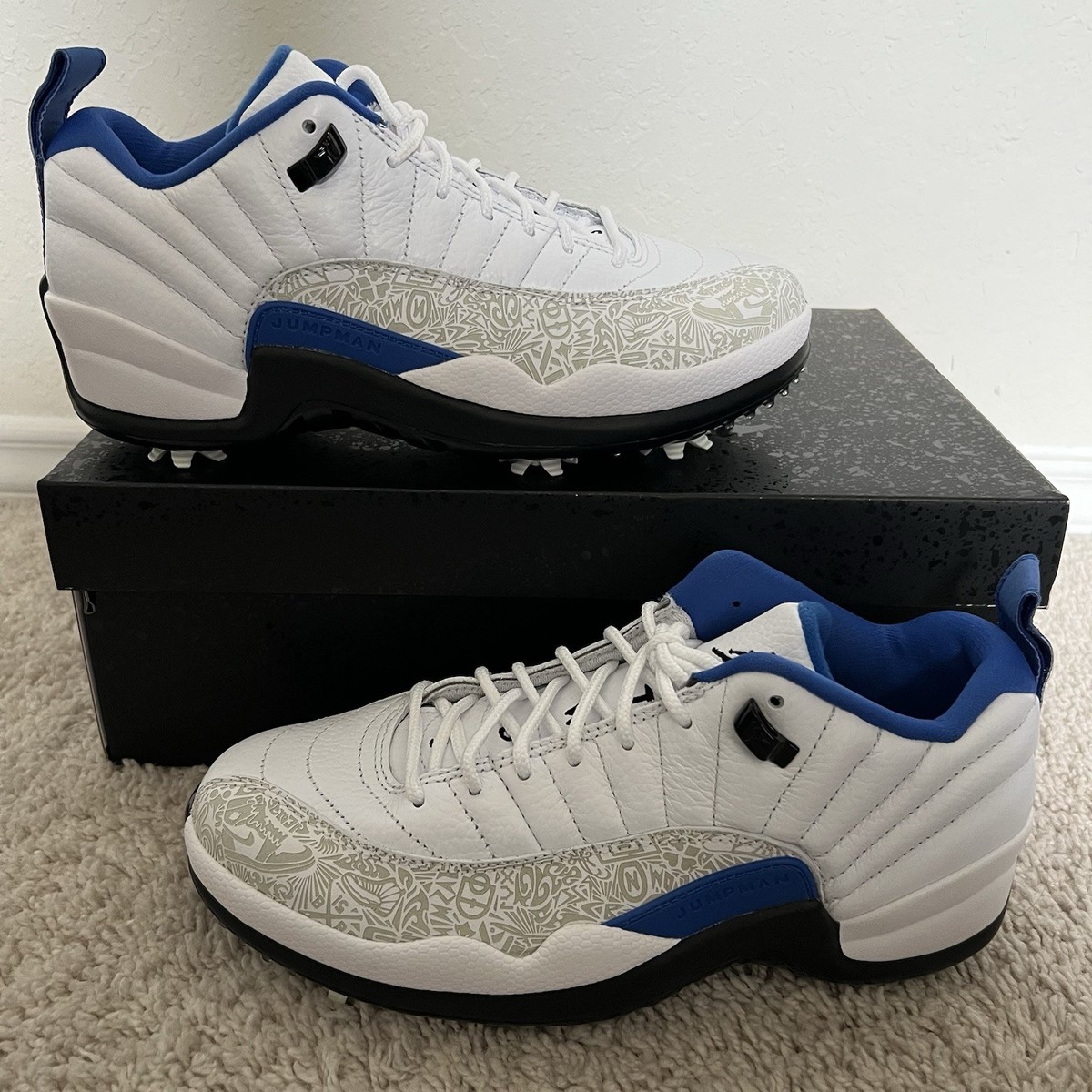 Nike Air Jordan 12 Retro Low Golf NRG P22 Laser Game Royal Size