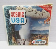 VIEW-MASTER PACKET A 996 SCENIC USA VINTAGE VIEWMASTER 3 REEL SET W/ BOOKLET