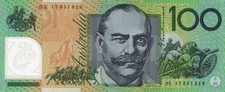 2017 $100.00 NOTE (AUNC) - LOWE / FRASER AUSTRALIAN BANKNOTE * LAST PREFIX *