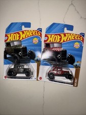 Lot of 2 2025 Hot Wheels Ford Model A Custom 31 Green And Red Body #7 HW DIRT