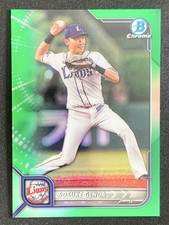 Sosuke Genda 2022 Bowman NPB Nippon Chrome Green Refractor /99 #11