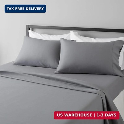 Amazon Basics Lightweight Super Soft, Wrinkle-Free, Breathable Luxury Microfiber