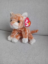 Ty Beanie Baby Amber the Ginger Cat 1999 Vintage Plush Toy, With Tags.
