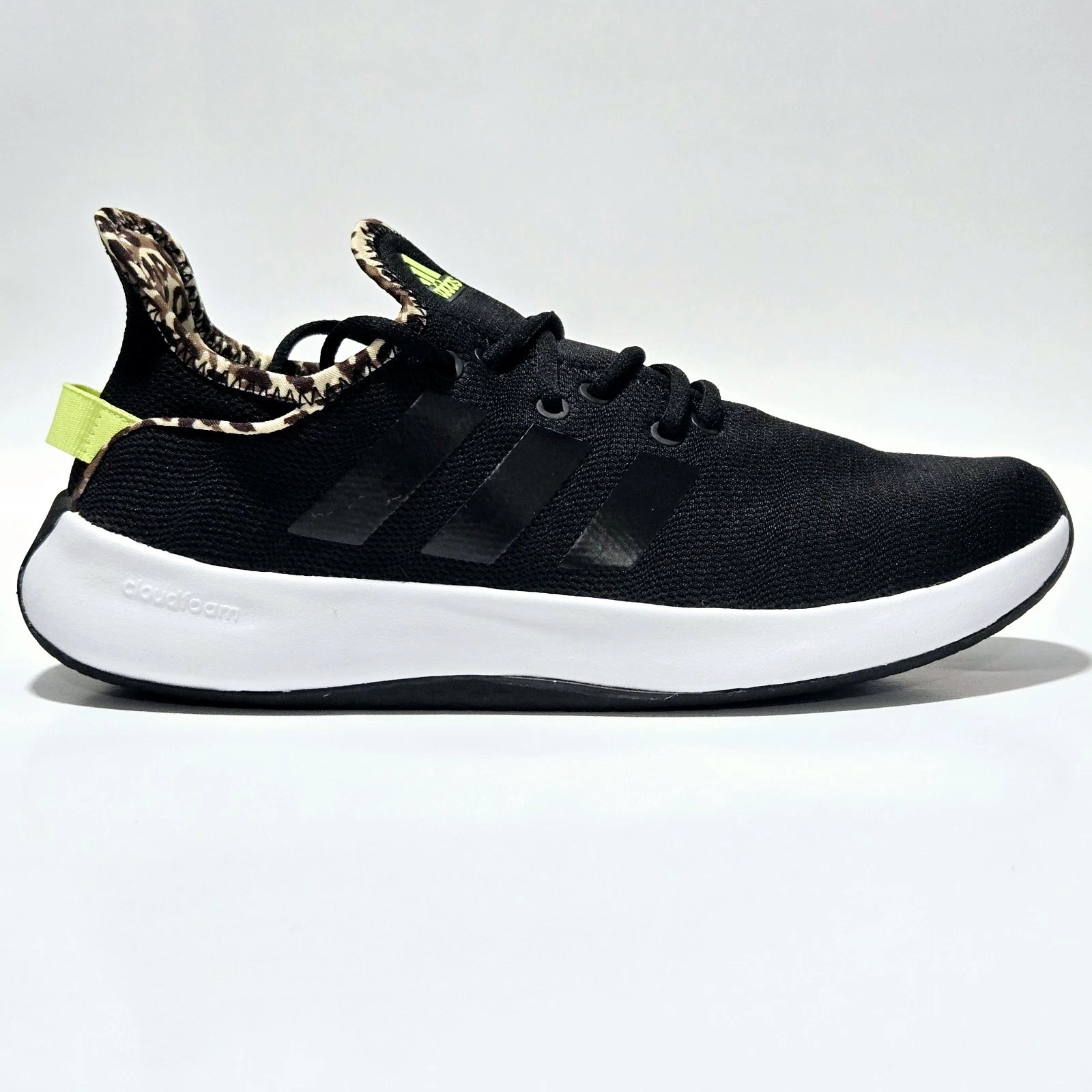 Adidas Cloudfoam Pure SPW Sneaker Shoes 9 Core Black Pulse Lime IG3150