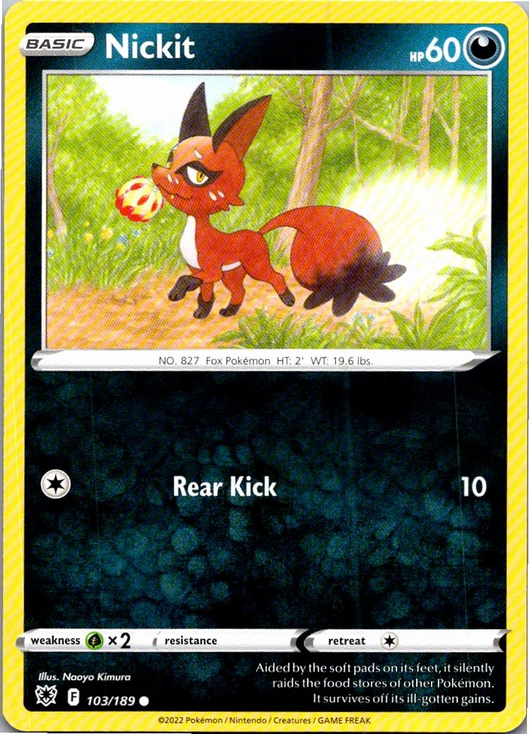 Pokemon TCG Nickit SWSH10: Astral Radiance 103/189 SWSH10 NM