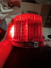 Battery Operated RED LED Beacon Flashing Light Warning Magnetic Mount