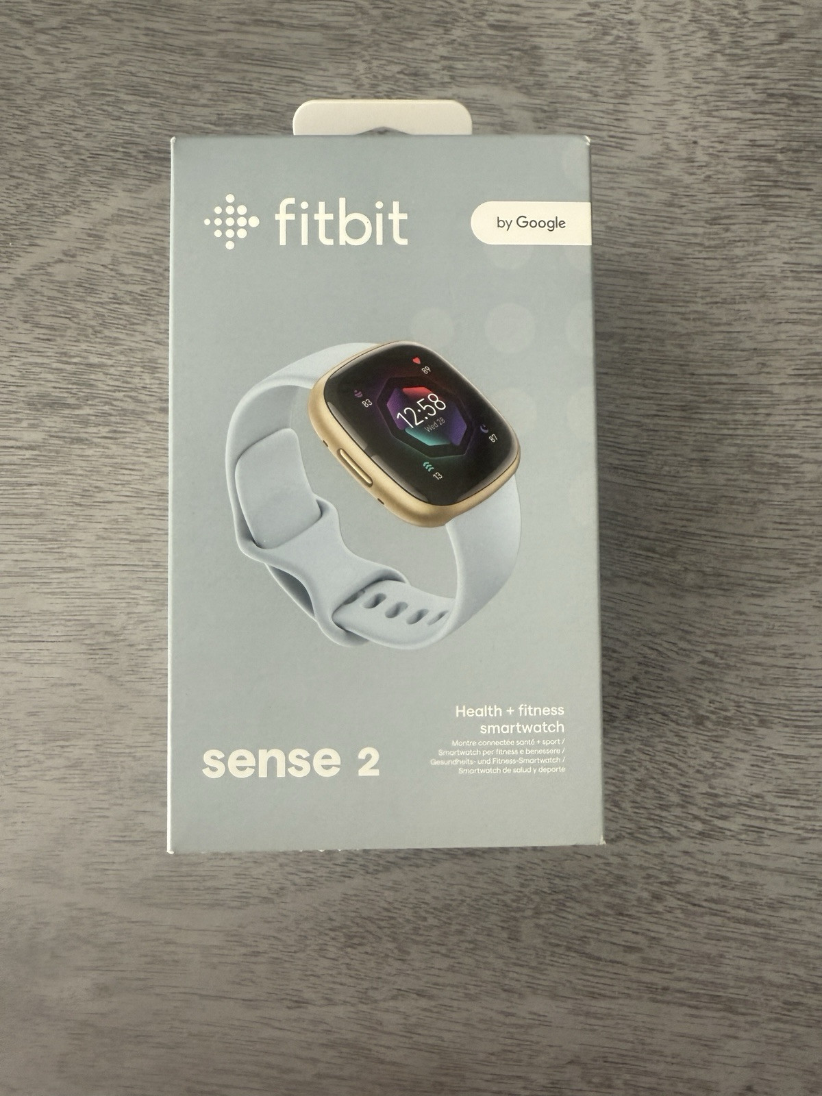 Fitbit Sense 2 Smartwatch Advanced Health Fitness Blue Mist Soft Gold-image