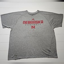 Adidas Gray Nebraska Football Short Sleeve Tee