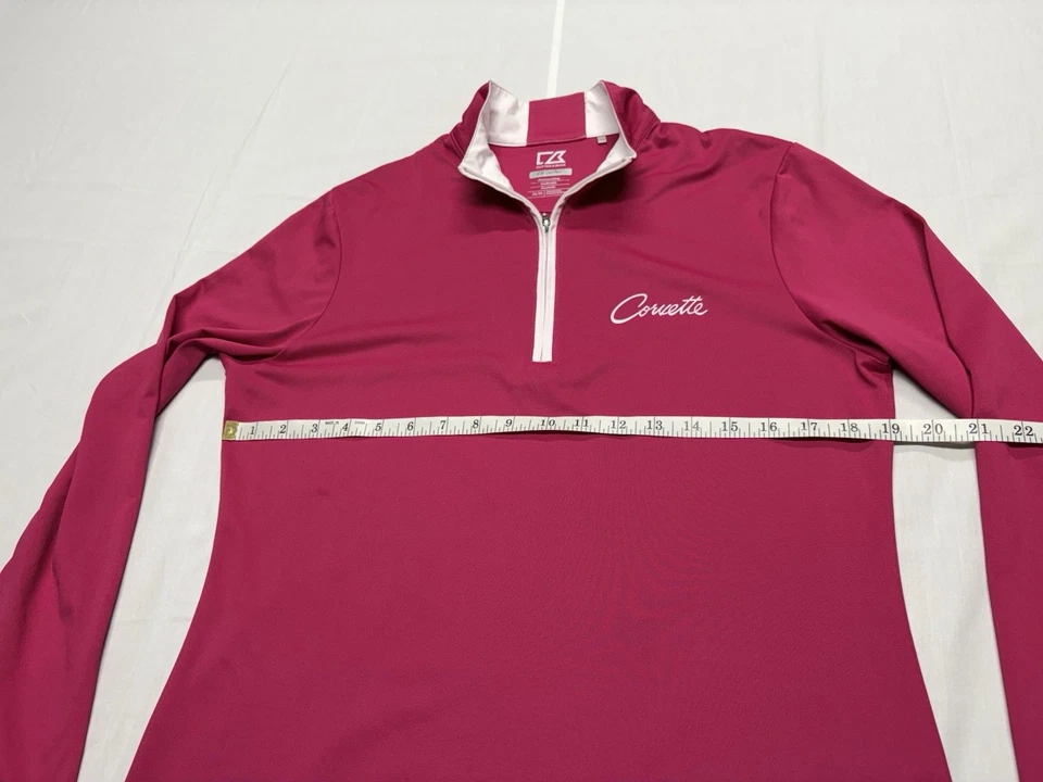 Pullover Corvette Cutter & Buck para mujer rosa 1/4 cremallera talla mediana Foto 4 de 4