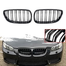 Nieren Grill Doppelsteg Kühlergrill Glanz Schwarz für BMW 3er E92 E93 2006-2009