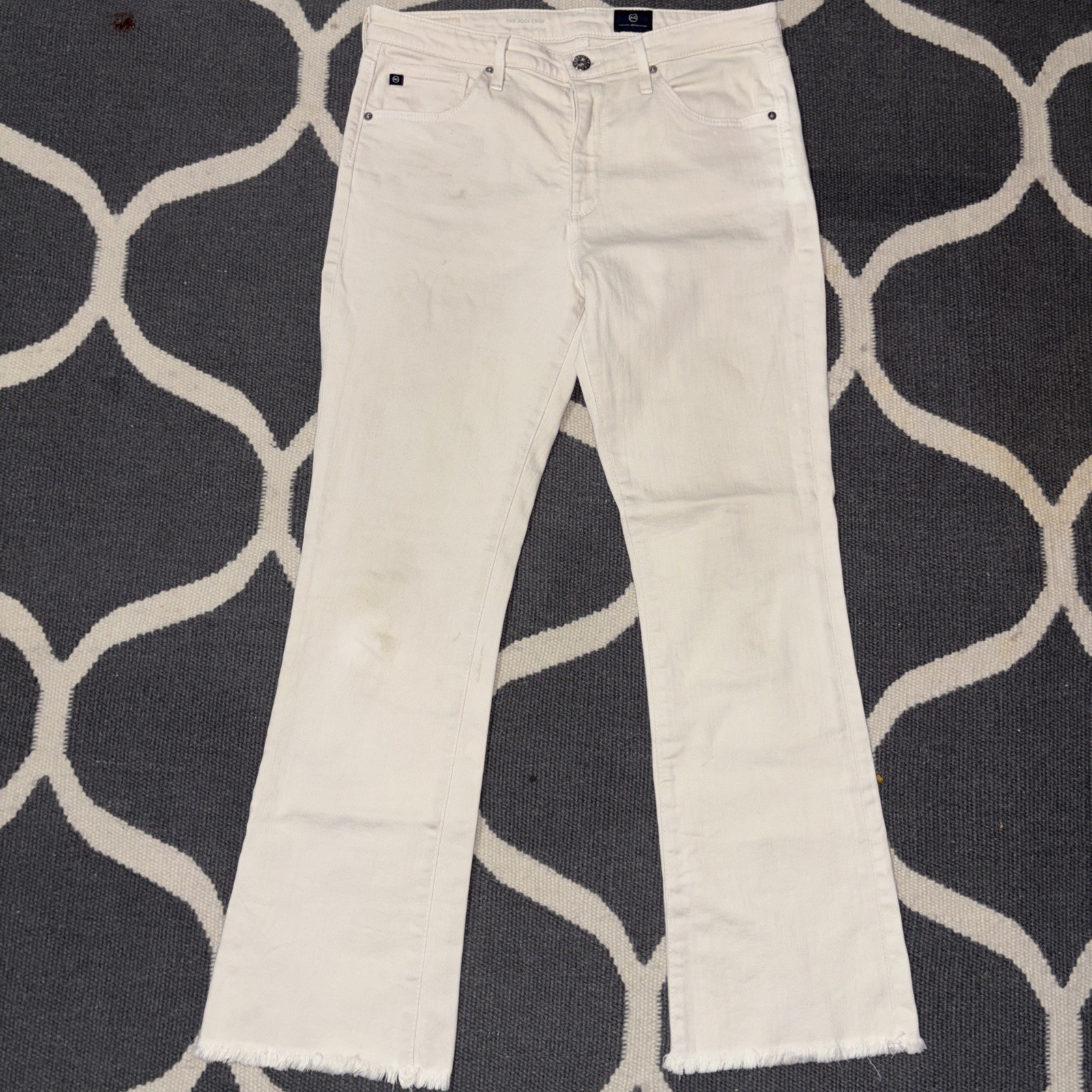 AG Adriano Goldschmied The  Jodi Crop Jeans White Denim 29R Made in USA