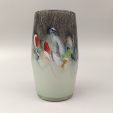 Strathearn Glass Vase Leaping Salmon Mark to Base Circa 1960s