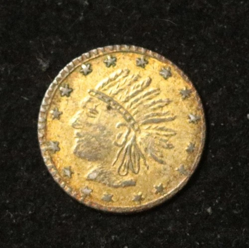 California 1852 Fractional Token - Round Indian Head