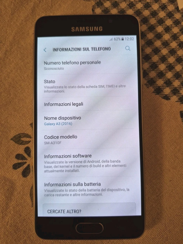 Samsung Galaxy A3 SM-A310F -/ 16GB - ORO - Immagine 2 di 3