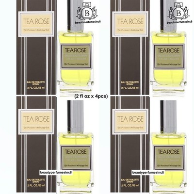 Lot Of 4 - TEA ROSE by Perfumers Workshop EDT 2 oz for Women NEW