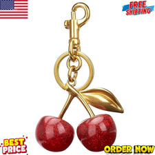 Keychain Cherry Bag Charms Purse  Key Chains Women Cute /Red Apple