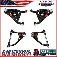 Tubular Control Arms Black 4pcs For 1968-1974 Chevy Nova Front Suspension
