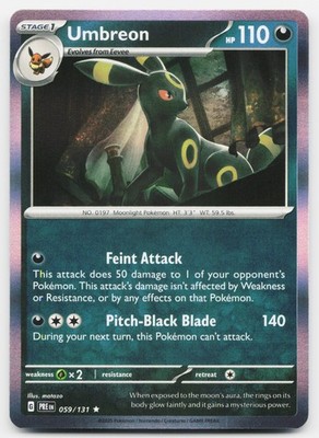 Umbreon Holofoil [PRE - 059/131] Rare Pokemon TCG