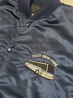 RARE! VTG MTA TRANSIT NYC EAST NEW YORK DEPOT BOMBER JACKET UNIFORM SzM USA MADE