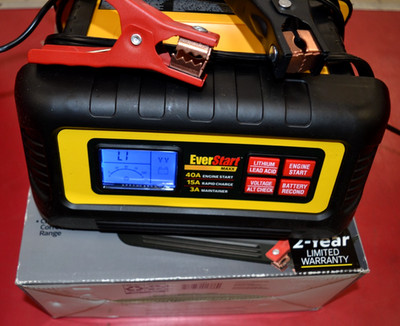 EverStart Maxx battery charger , Model BC40BE.