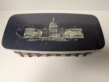 2017 Longaberger Capitol Basket, Protector & Lid. Red, White & Blue. Inaugural