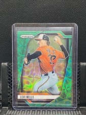Levi Wells 2025 Prizm -  Green Scope Prizm #23/75 - #68 Orioles