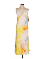 Diane Von Furstenburg For Target Women Yellow Casual Dress L