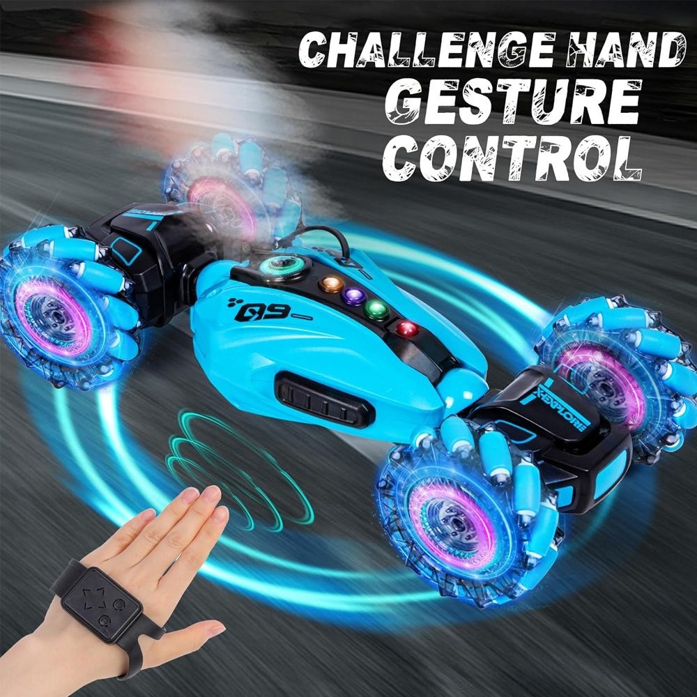 Kids RC Stunt Car Double Sided Flip High Speed Drift Remote Control Activity Toy