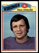 1977 Topps Paul Krause Minnesota Vikings #125 EX-EXMT