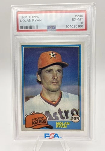 🔥 1981 Topps - NOLAN RYAN #240 - PSA 6!