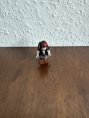 lego minifigures Captain Jack Sparrow - White Shirt, Dark Blue Plain Vest, Banda