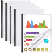 Report Covers with Sliding Bar, Clear Report Covers for A4 and Letter