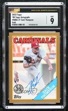 2023 Series 1 1988 Topps Baseball Gold 18/50 Zack Thompson CSG 9 Mint Auto 0l51