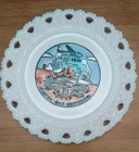 Vintage 1849-1949 Ironton Ohio Centennial Milk Glass Plate Pre-owned