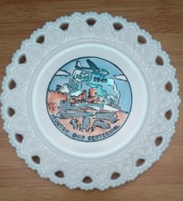 Vintage 1849-1949 Ironton Ohio Centennial Milk Glass Plate Pre-owned