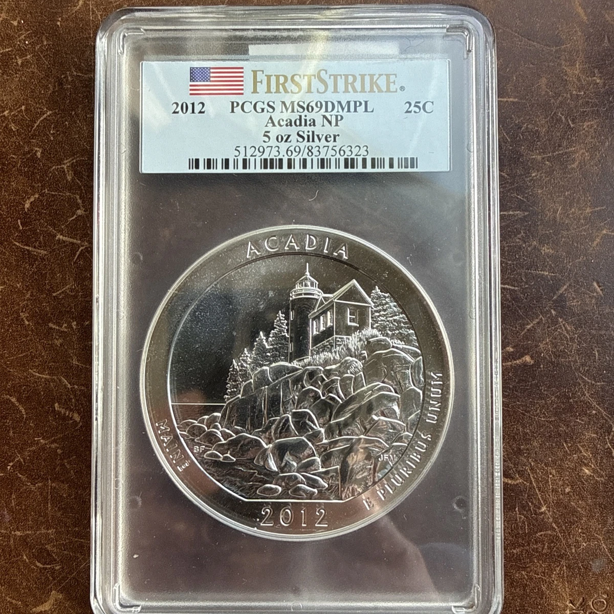 5 oz Precious Metal Content per Unit 2012 PCGS Certified Silver