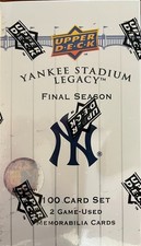 Yankee Stadium Legacy Final Season 100 Card Baseball Set Limited Edition, Sealed